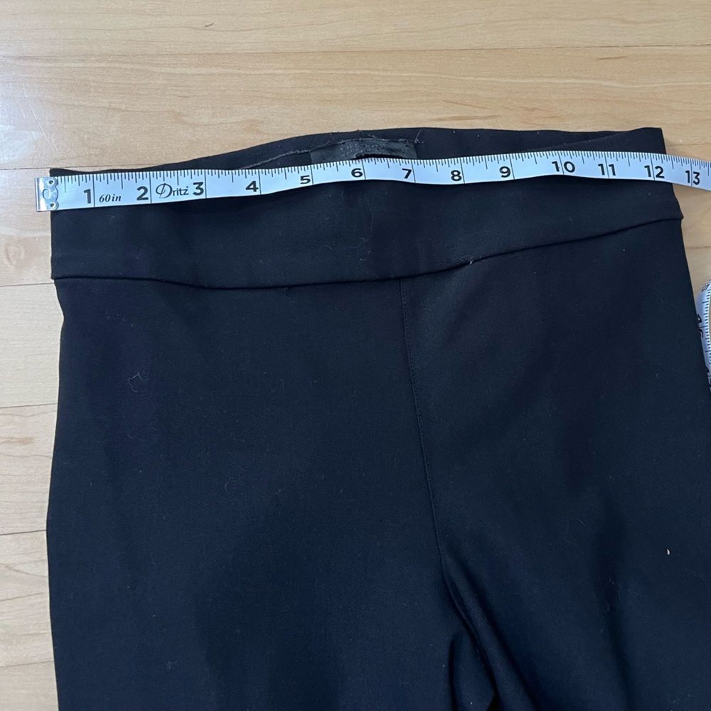 The Row Slim Skinny Ponte Flat Front Black Pants XS - Picture 8 of 11